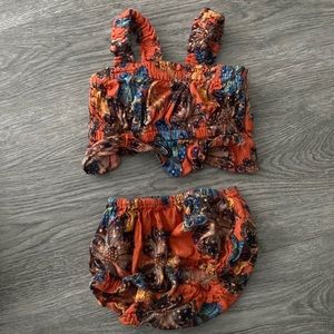 Two piece shirt and diaper cover